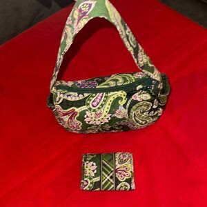 Vera Bradley Paisley Green Women's Bag and Wallet